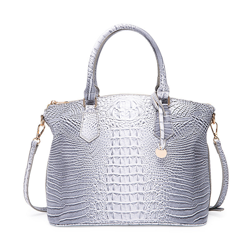 Women's Retro Crocodile Pattern Portable Messenger Bag