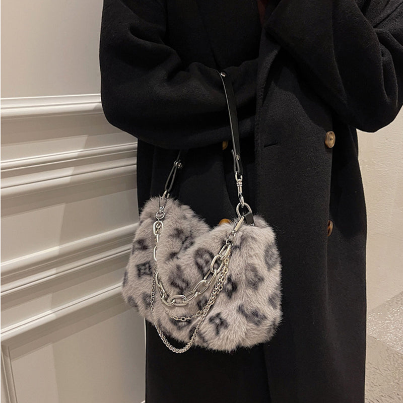 Women Winter Plush Handbags