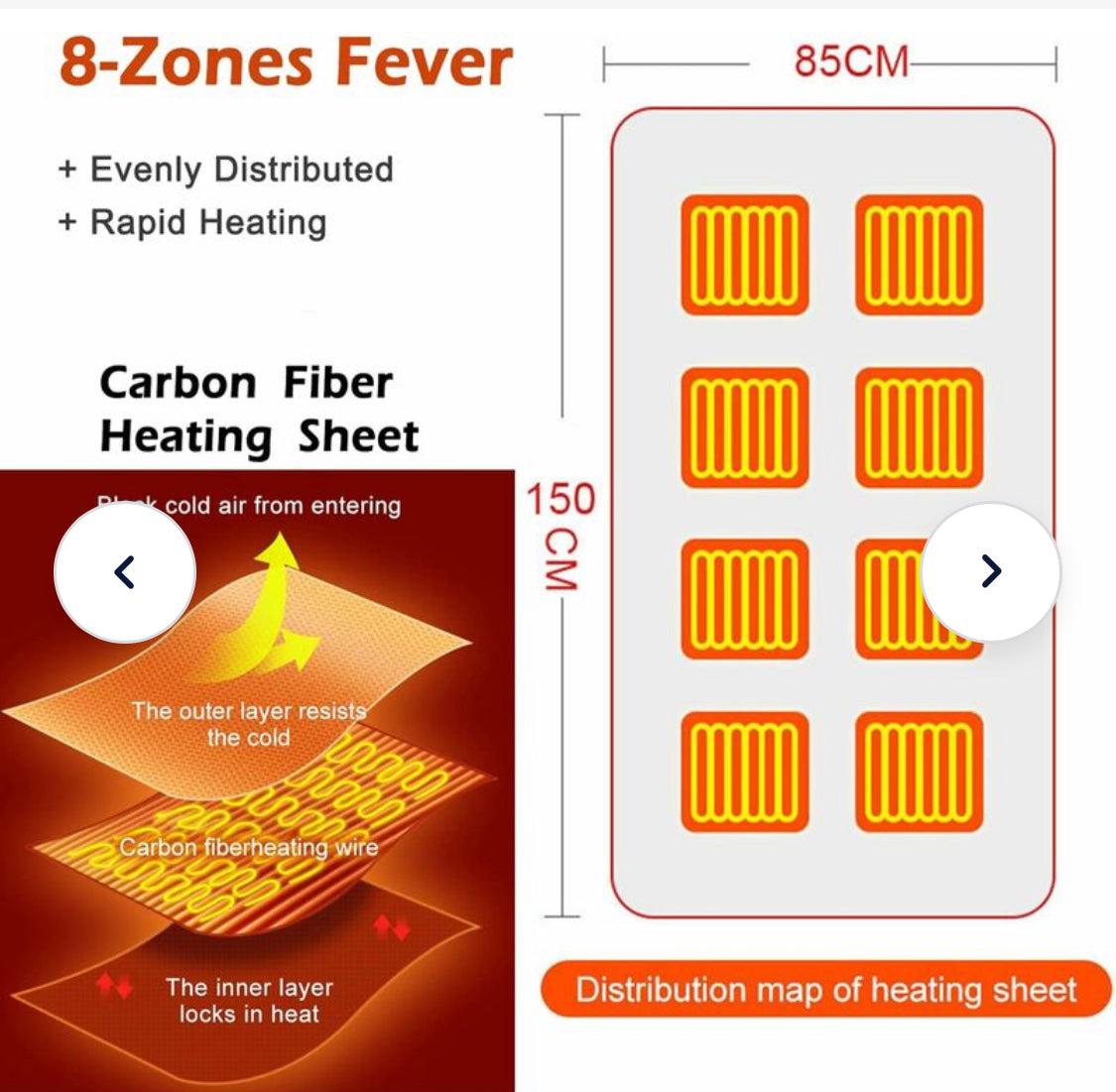 Manta eléctrica - 50 x 60 pulgadas | Manta térmica con 6 configuraciones de calor y 8 de tiempo Plush Heating Blanket