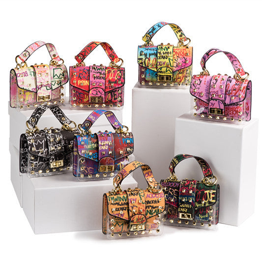 Female Graffiti Print Portable Picture Bag