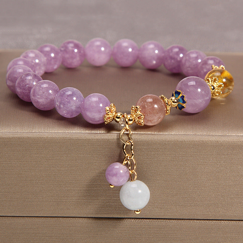 Pulsera Amatista Cuarzo Rosa y Perlas – Mariposa