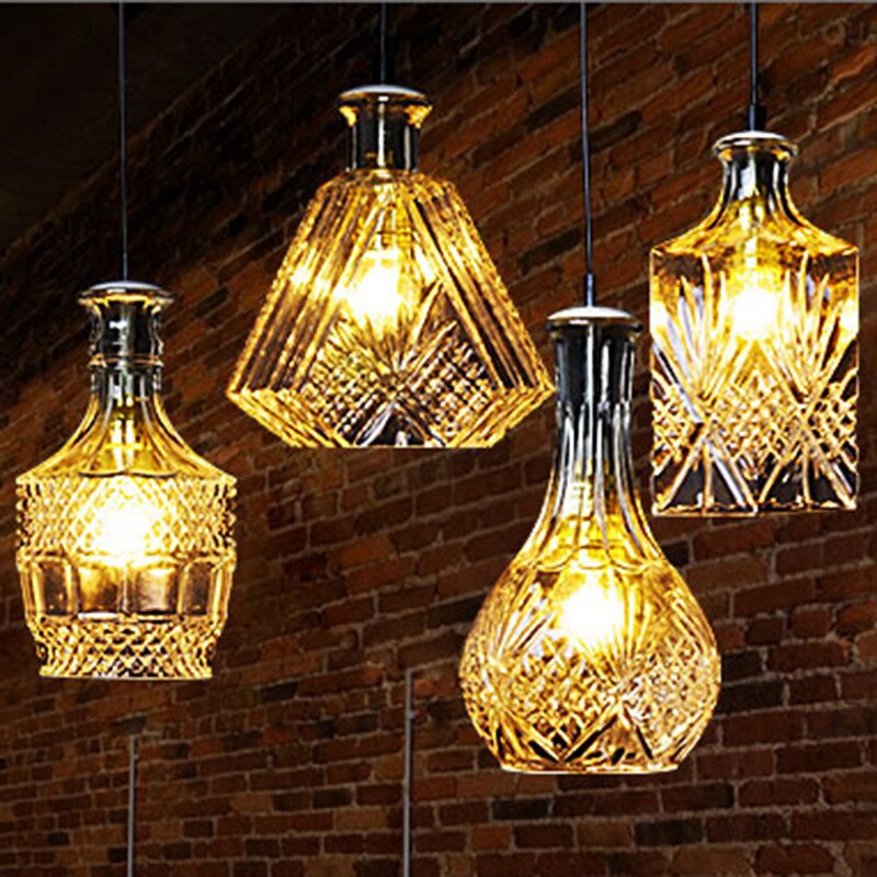 Chandelier Industrial Pendant Light Bar Hanging Lamp Fixtures Cafe drinkware shape