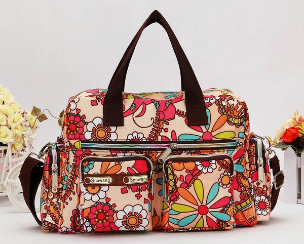 Women's  Flower Cloth Waterproof Portable Shoulder Messenger Bag