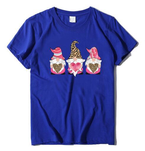 Three Dwarfs Holding Love Print Ladies Short Sleeve