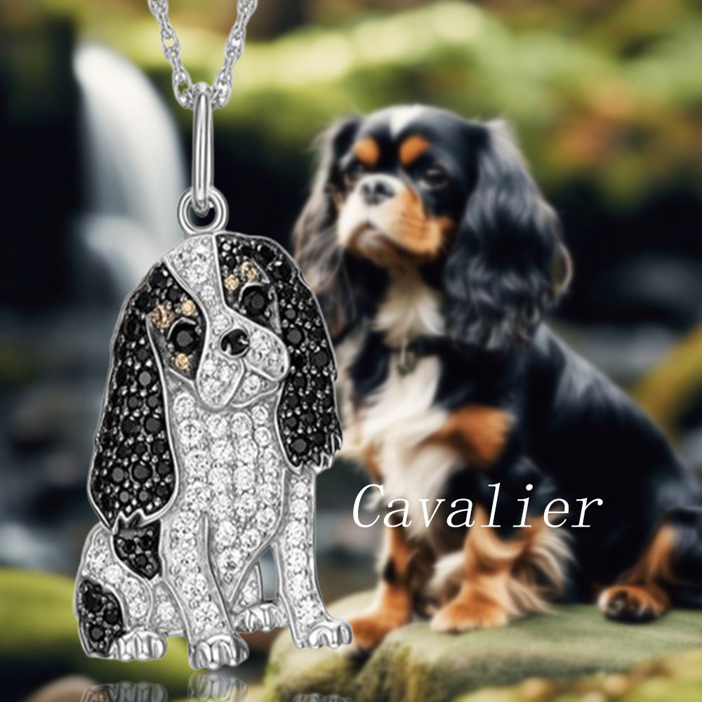 Cute Knight Dog Pendant Necklace