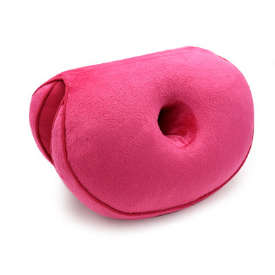 Dual Plush Comfort Cushion Lift Hips Up Seat Cushion Pillow Butt Mat Pain Relief