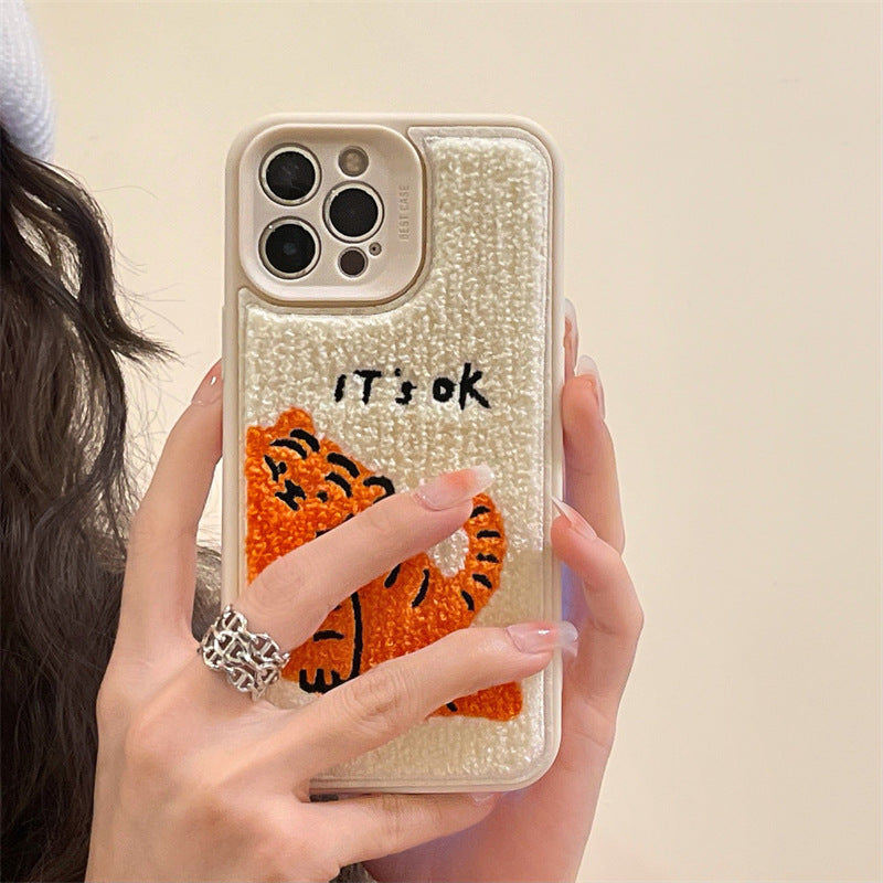 Cartoon Tiger Soft Phone Case Plush