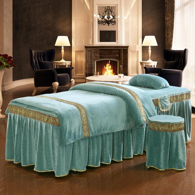 Four-piece beauty massage bed cover