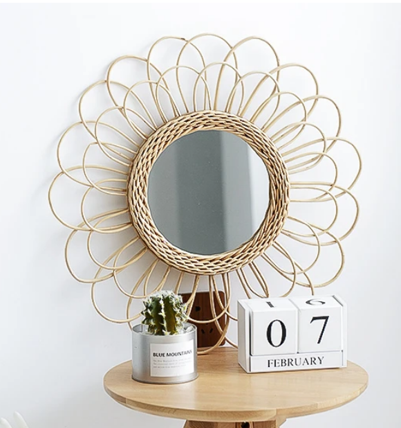 Nadine Rattan Wall Mirror