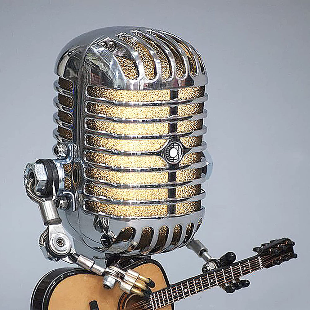 Retro Vintage Microphone Table Lamp Ornament