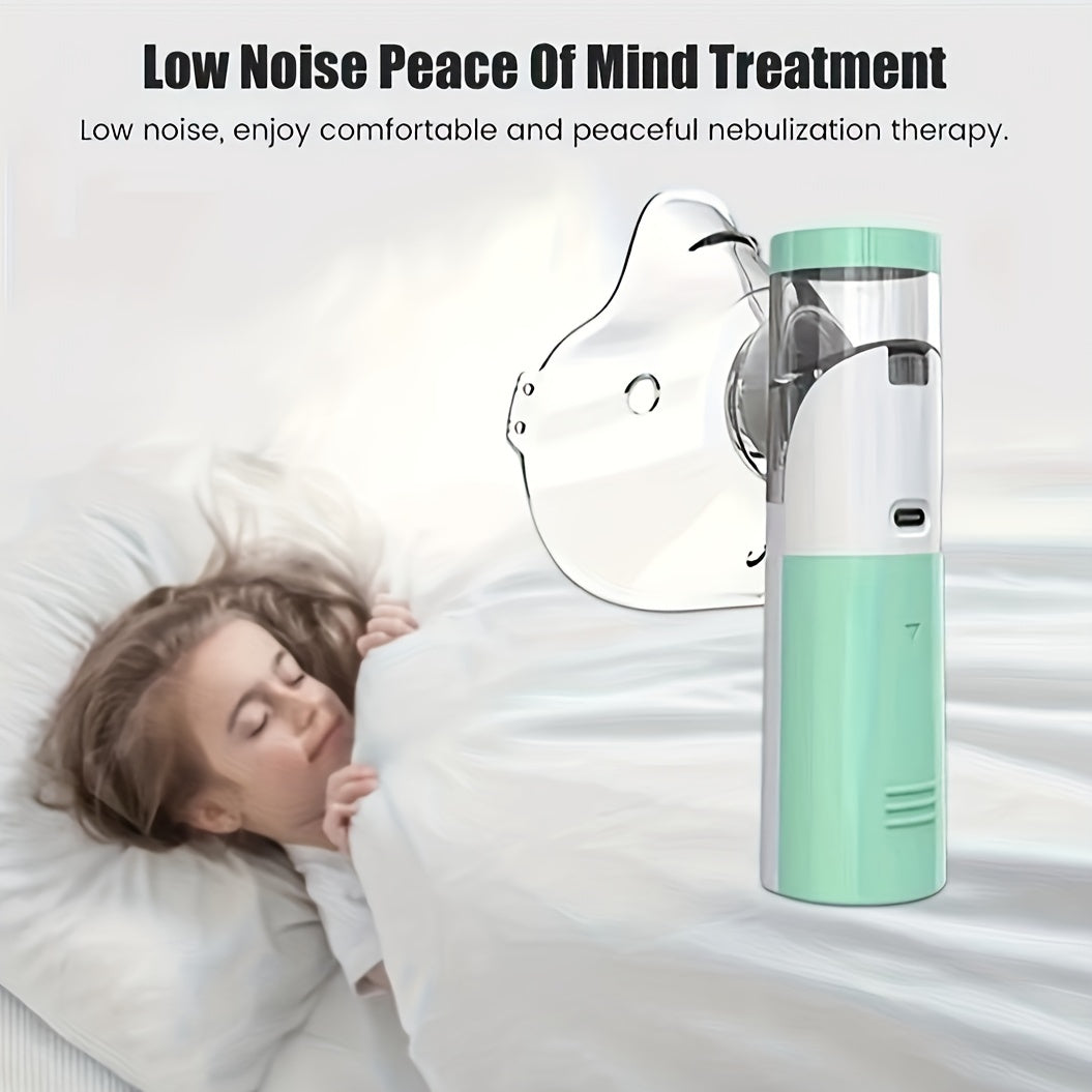 Portable Nebulizer Steam Inhaler, Handheld Mesh Nebulizers Cool Mist Steam Inhaler, Mini Nebulizer Machine For Home Office Travel Use Ultrasonic Portable Micro Mesh Handheld Nebulizer, For Household