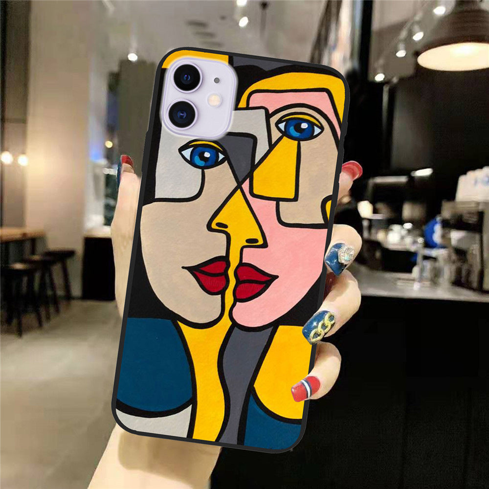 Face Mask Art Abstract Painting Phone Case