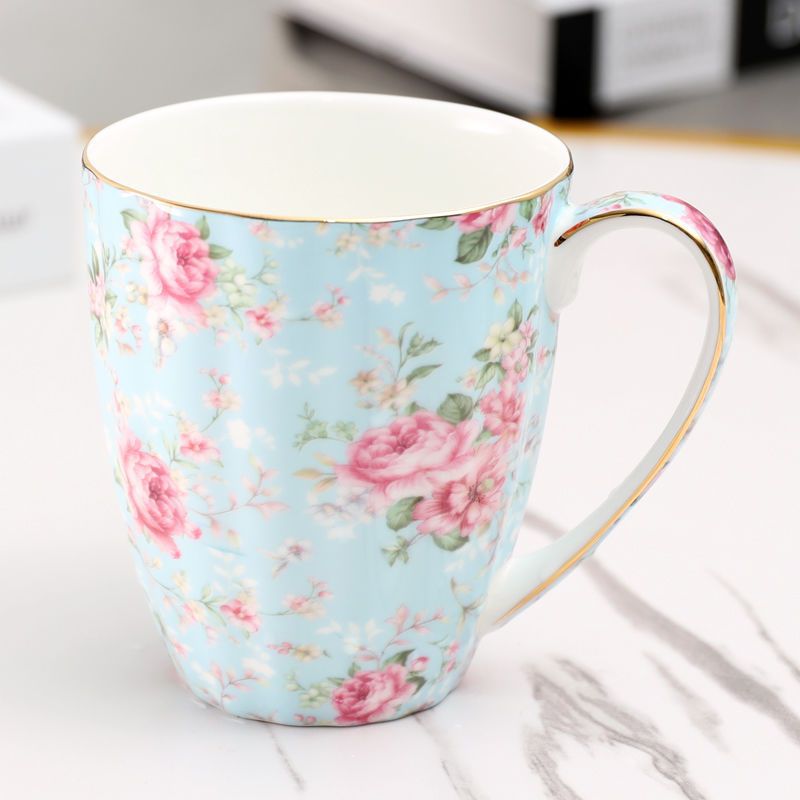 Nostalgic Coffee Ceramic Tea Cup Suit flowers