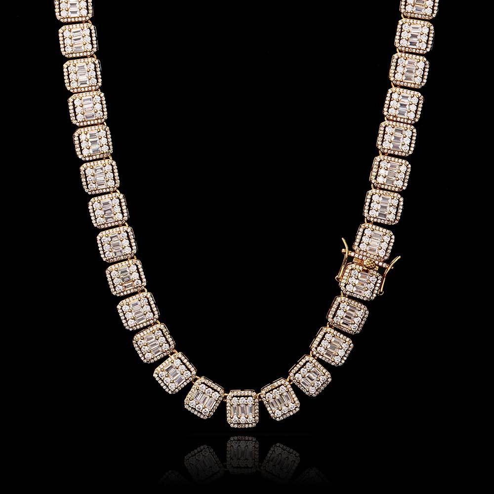 Necklace 13mm Exotic Baguette Ice CZ Iced Out Chain