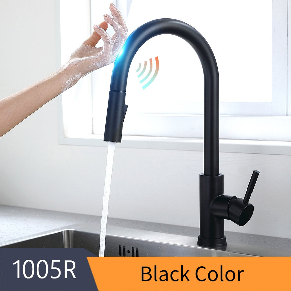 Smart Touch Kitchen Faucets Crane For Sensor Kitchen Water Tap Sink Mixer Rotate Touch Faucet Sensor Water