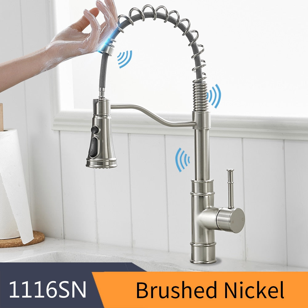 Smart Touch Kitchen Faucets Crane For Sensor Kitchen Water Tap Sink Mixer Rotate Touch Faucet Sensor Water