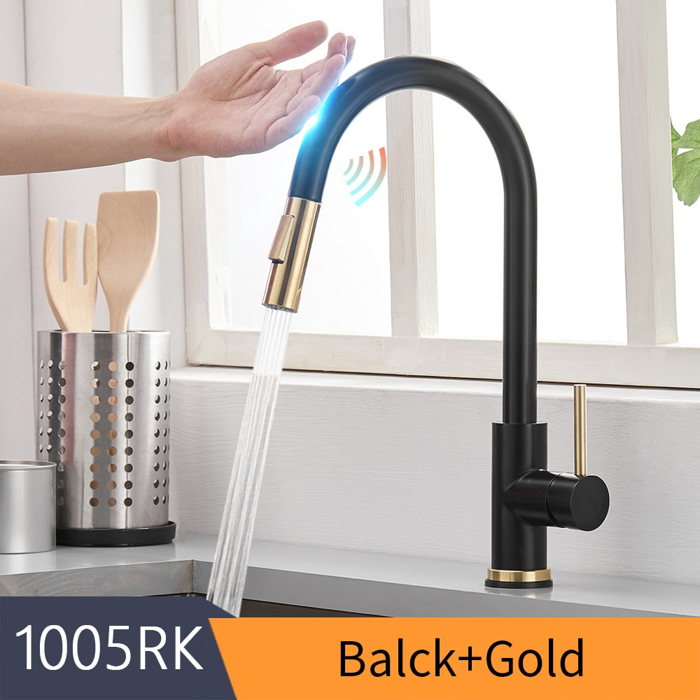 Smart Touch Kitchen Faucets Crane For Sensor Kitchen Water Tap Sink Mixer Rotate Touch Faucet Sensor Water