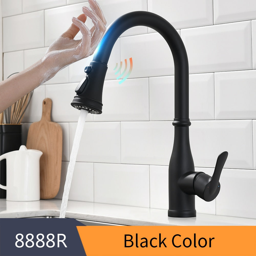 Smart Touch Kitchen Faucets Crane For Sensor Kitchen Water Tap Sink Mixer Rotate Touch Faucet Sensor Water