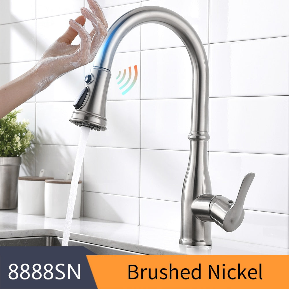 Smart Touch Kitchen Faucets Crane For Sensor Kitchen Water Tap Sink Mixer Rotate Touch Faucet Sensor Water