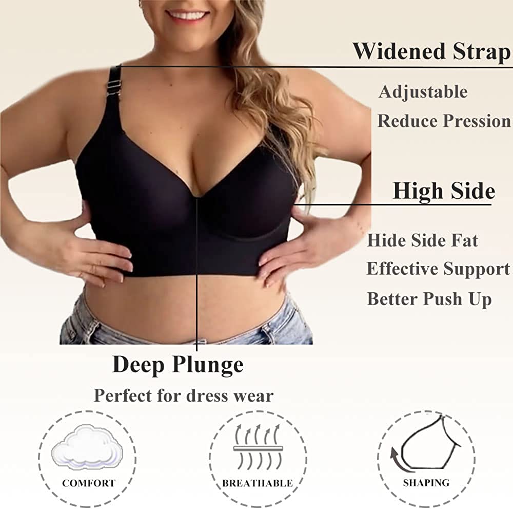 Women's Glossy Seamless Lingerie Memory Underwire Bra