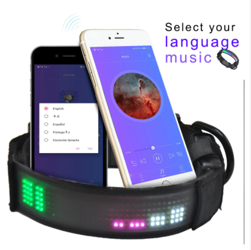 Pet Supplies Smart Tracking Device Mobile Phone APP Control Anti-lost LED brightup led display collar