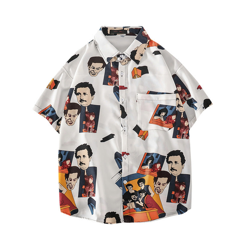 Men's Retro Funny Head Cool Top