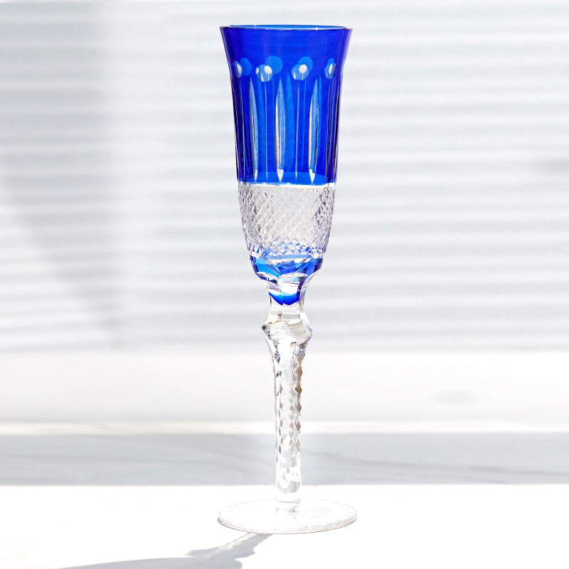 Crystal Flute champagnevibrante color cristal edo kiriko cristalleries