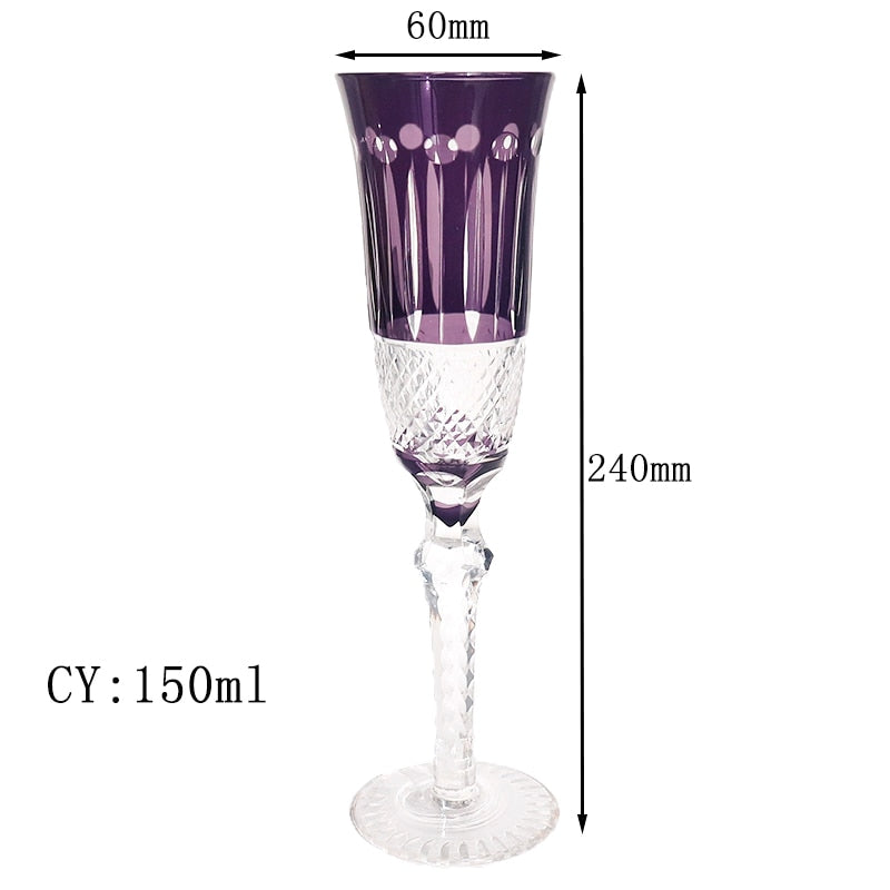 Crystal Flute champagnevibrante color cristal edo kiriko cristalleries