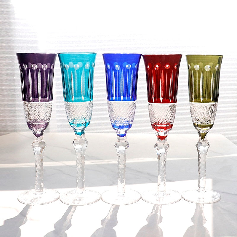 Crystal Flute champagnevibrante color cristal edo kiriko cristalleries