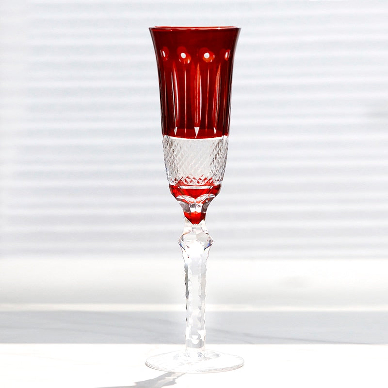 Crystal Flute champagnevibrante color cristal edo kiriko cristalleries