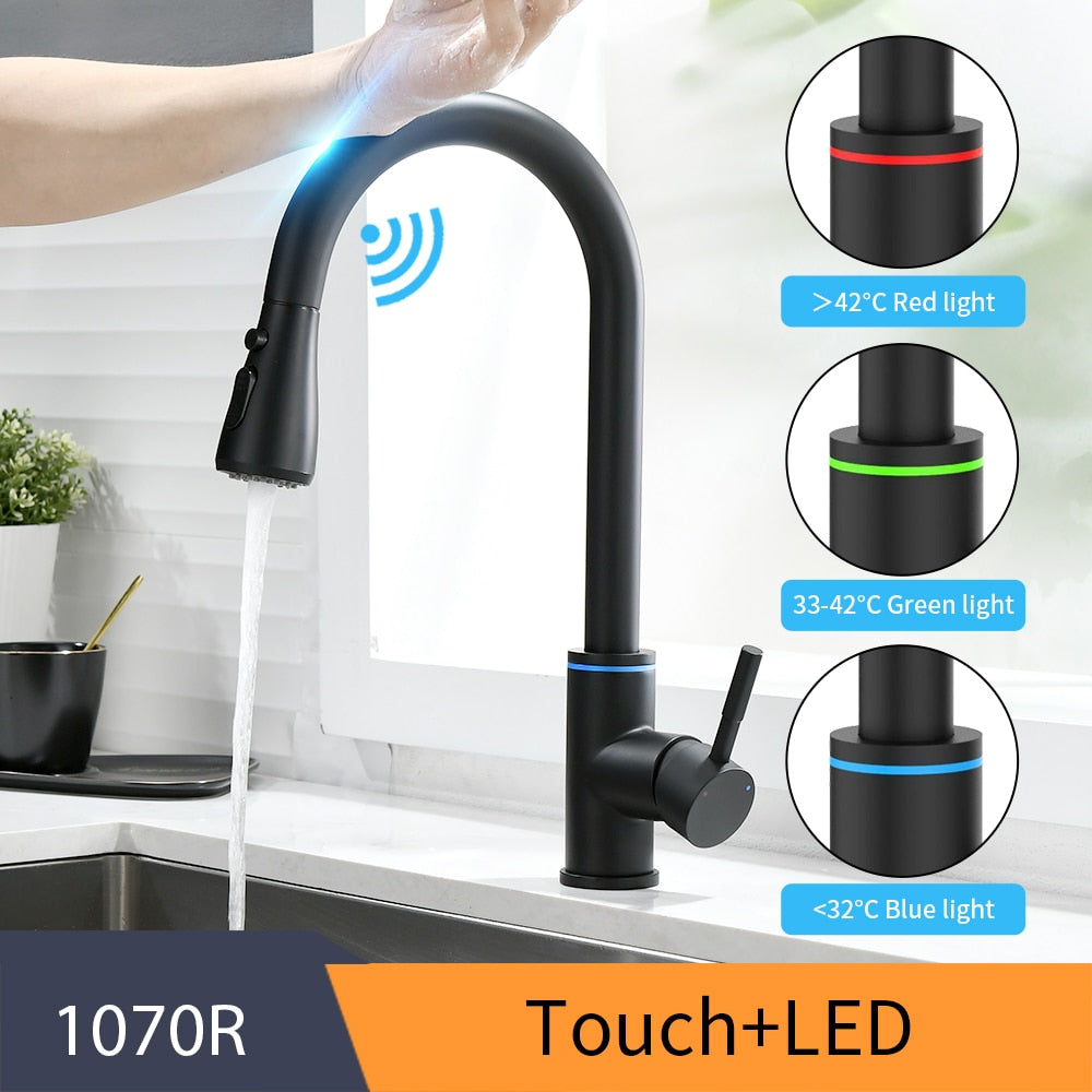 Smart Touch Kitchen Faucets Crane For Sensor Kitchen Water Tap Sink Mixer Rotate Touch Faucet Sensor Water