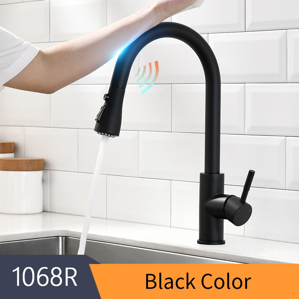 Smart Touch Kitchen Faucets Crane For Sensor Kitchen Water Tap Sink Mixer Rotate Touch Faucet Sensor Water