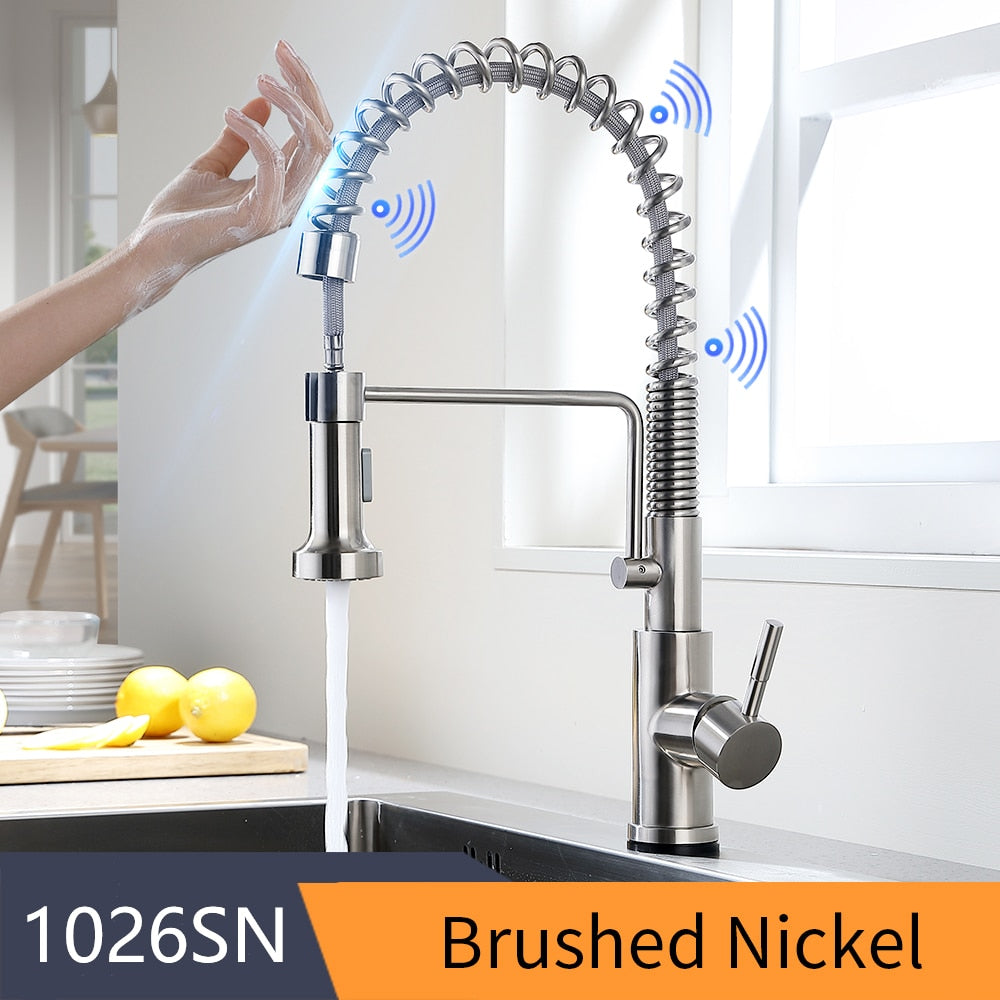 Smart Touch Kitchen Faucets Crane For Sensor Kitchen Water Tap Sink Mixer Rotate Touch Faucet Sensor Water