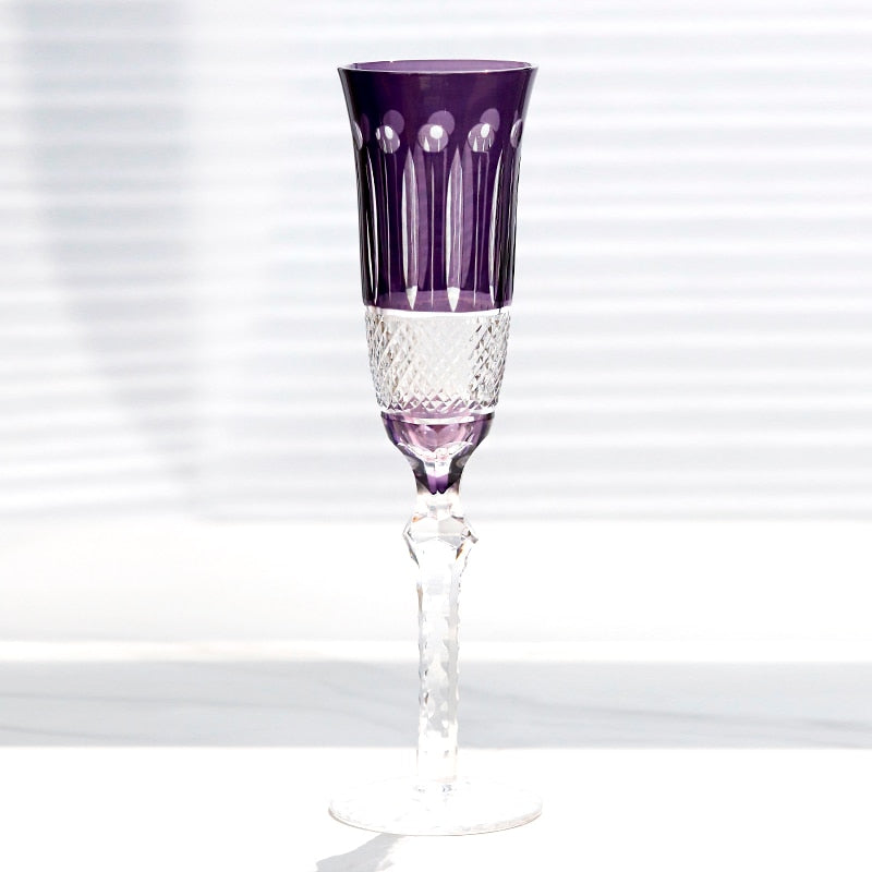 Crystal Flute champagnevibrante color cristal edo kiriko cristalleries