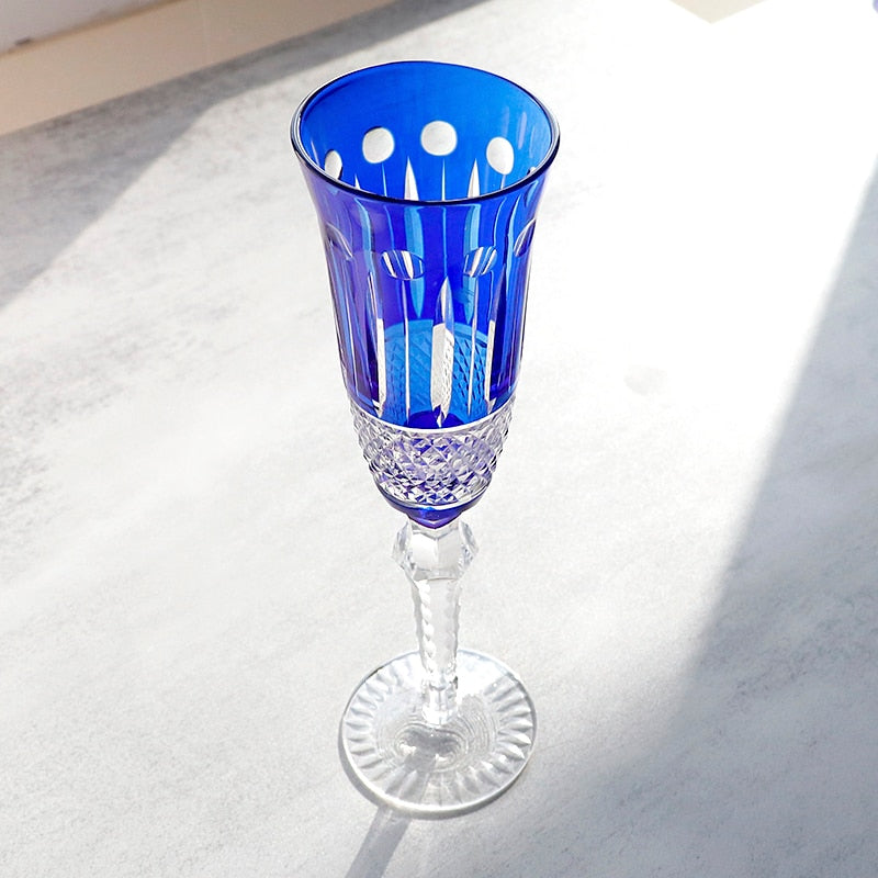 Crystal Flute champagnevibrante color cristal edo kiriko cristalleries