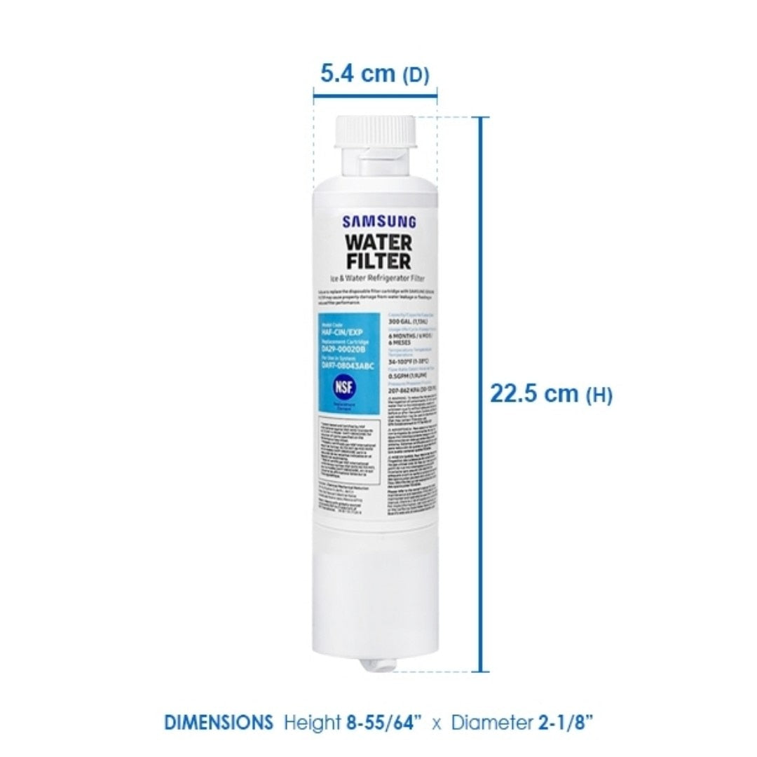 DA29-00020B Refrigerator Water Filter Compatible with Samsung  DA29-00020A/B, HAF-CIN/EXP, RF28HFEDBSR,DA29-00020B-1