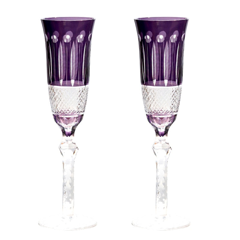 Crystal Flute champagnevibrante color cristal edo kiriko cristalleries