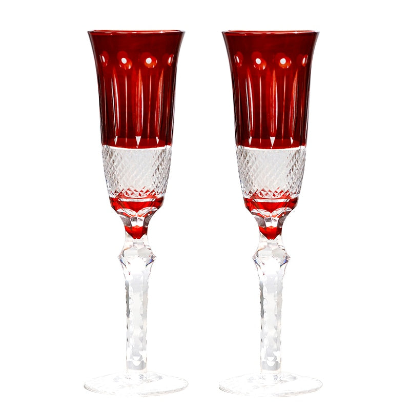 Crystal Flute champagnevibrante color cristal edo kiriko cristalleries