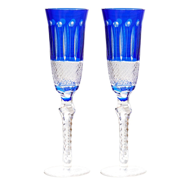 Crystal Flute champagnevibrante color cristal edo kiriko cristalleries