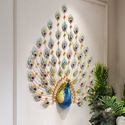 Creative Peacock Wall Hanging In The Living Room