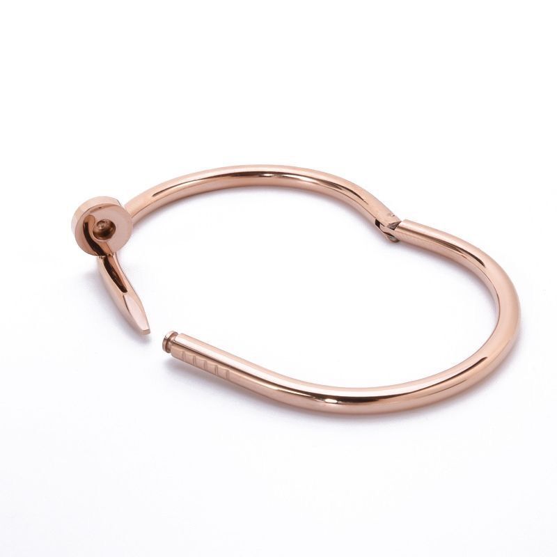 Nail Bracelet Plating 18K Rose Gold Bracelet clou fashion size 7