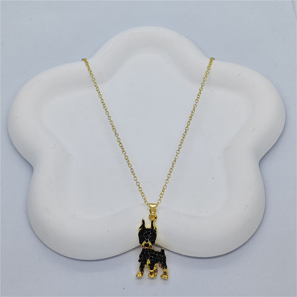 Handsome Doberman Pinscher Pendant Necklace Exquisite