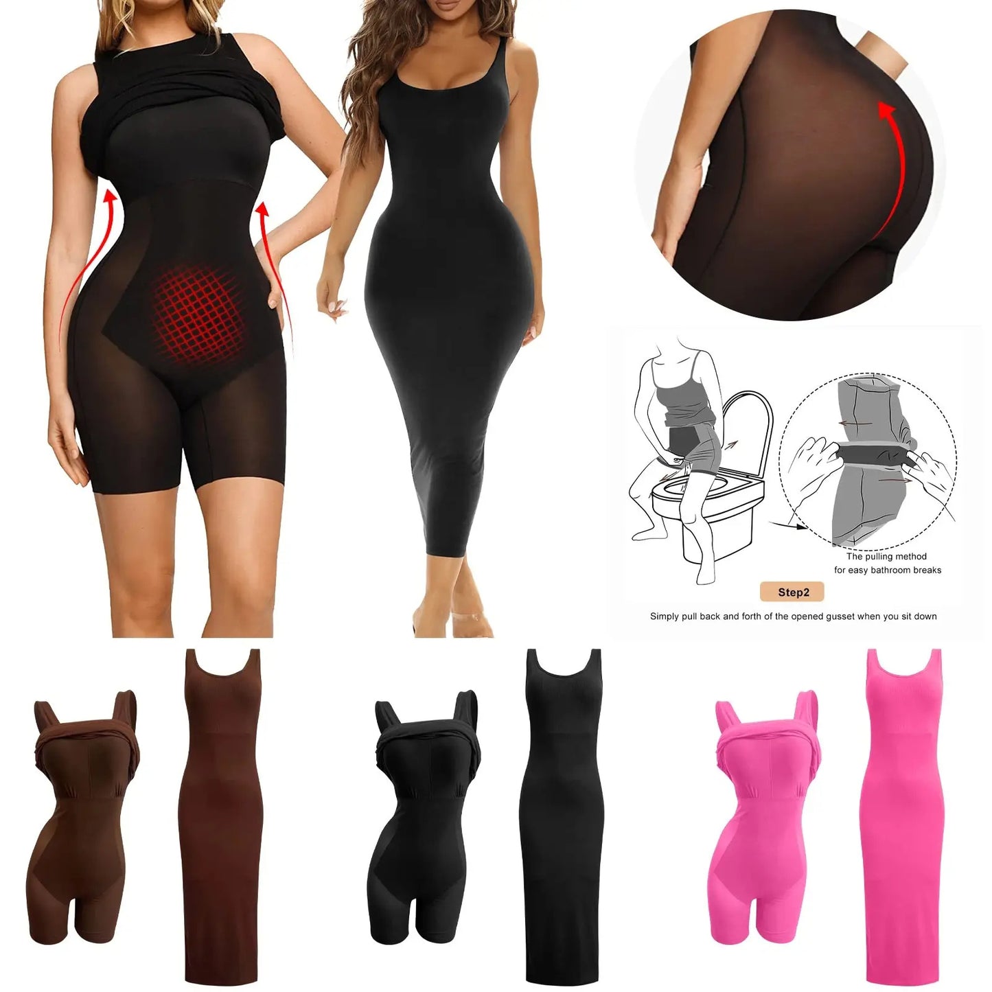 The Shapewear bodycon style with a built-in shapewear bra