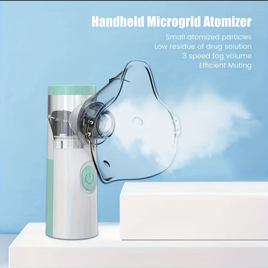 Portable Nebulizer Steam Inhaler, Handheld Mesh Nebulizers Cool Mist Steam Inhaler, Mini Nebulizer Machine For Home Office Travel Use Ultrasonic Portable Micro Mesh Handheld Nebulizer, For Household