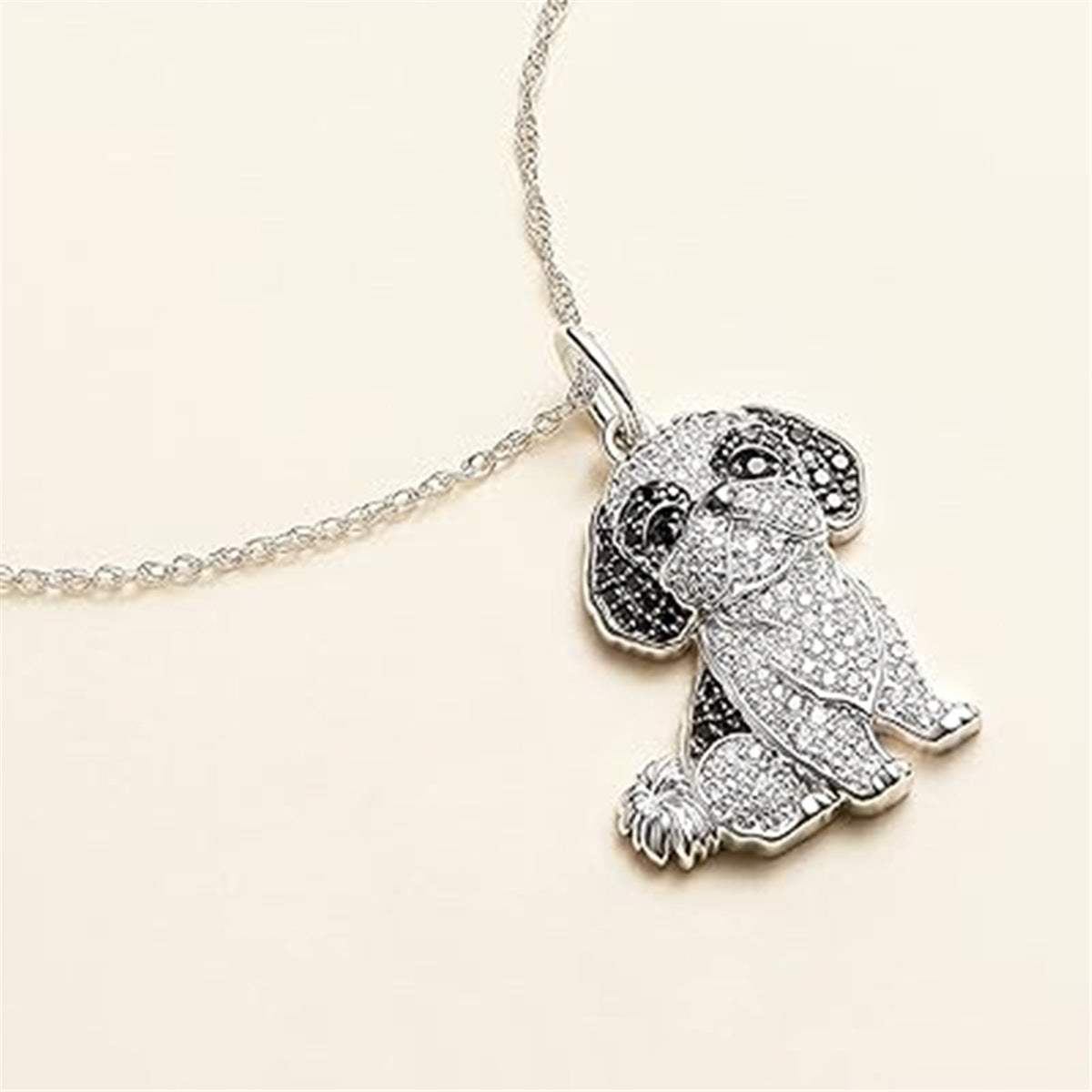 Shih Tzu Pendant Zinc Alloy Die Casting Puppy Necklace