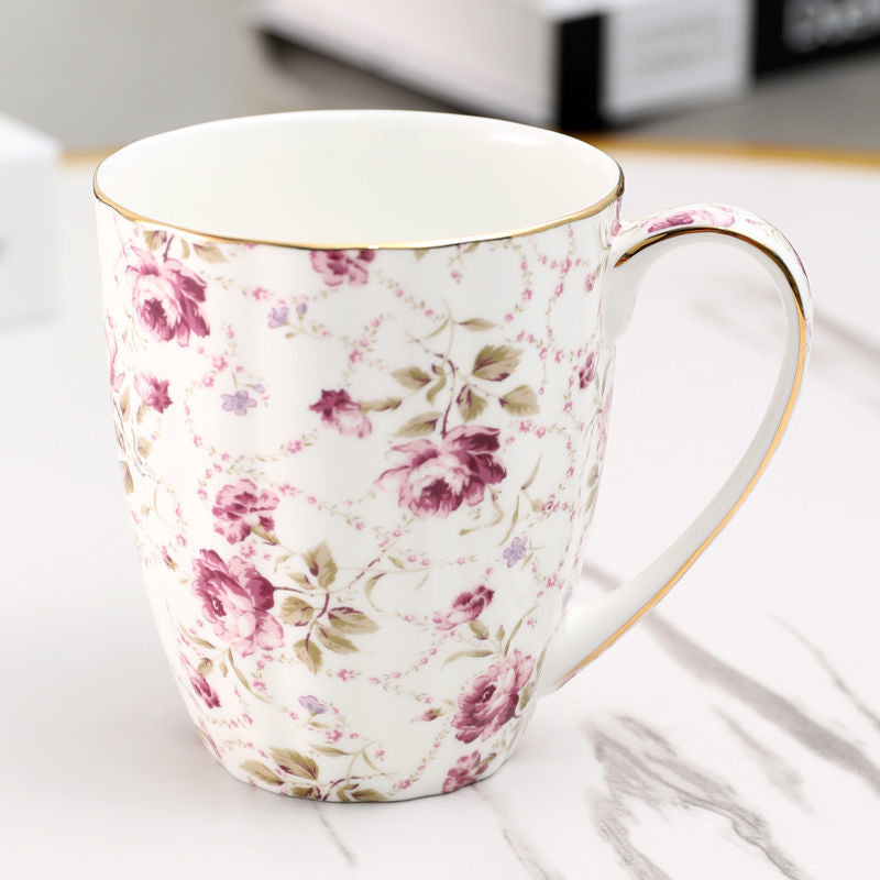 Nostalgic Coffee Ceramic Tea Cup Suit flowers