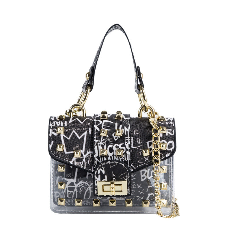 Female Graffiti Print Portable Picture Bag