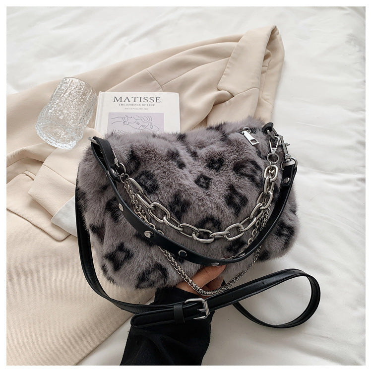 Women Winter Plush Handbags