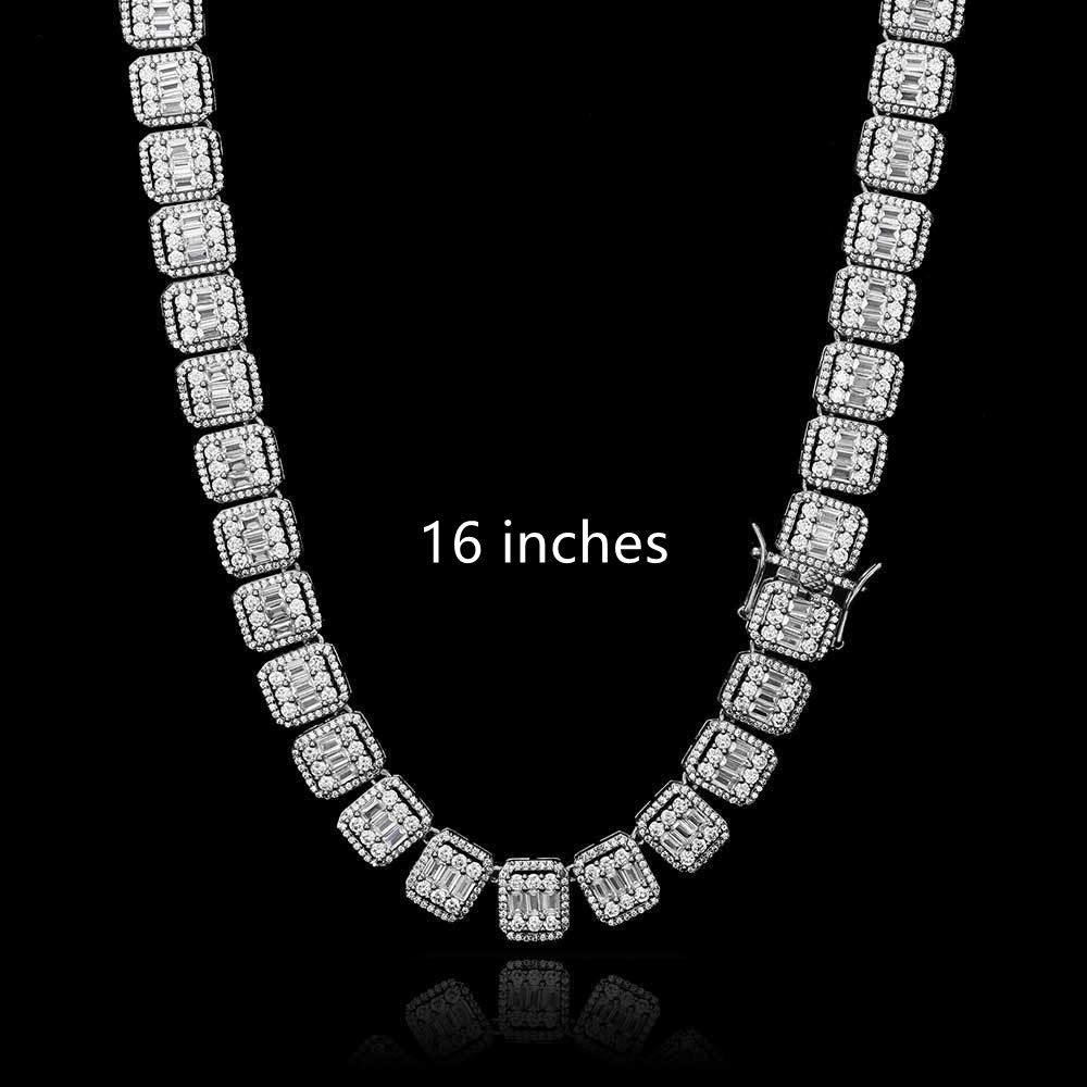 Necklace 13mm Exotic Baguette Ice CZ Iced Out Chain