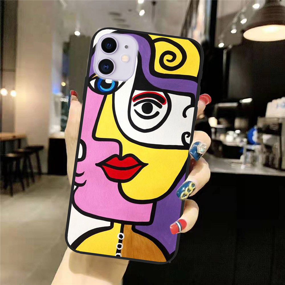 Face Mask Art Abstract Painting Phone Case